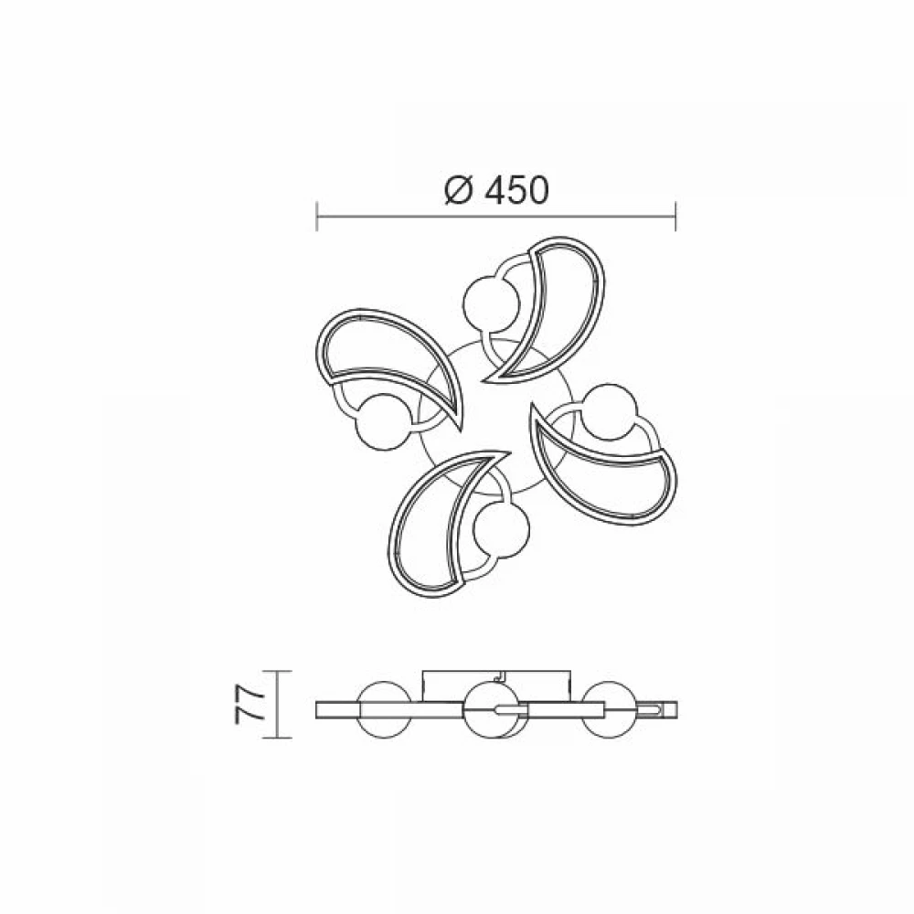 ΠΛΑΦΟΝΙΕΡΑ ΟΡΟΦΗΣ LED CCT 65W 3000K | 4000K | 6000K - Spotlight