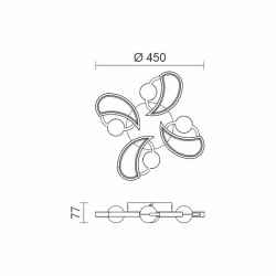 ΠΛΑΦΟΝΙΕΡΑ ΟΡΟΦΗΣ LED CCT 65W 3000K | 4000K | 6000K - Spotlight