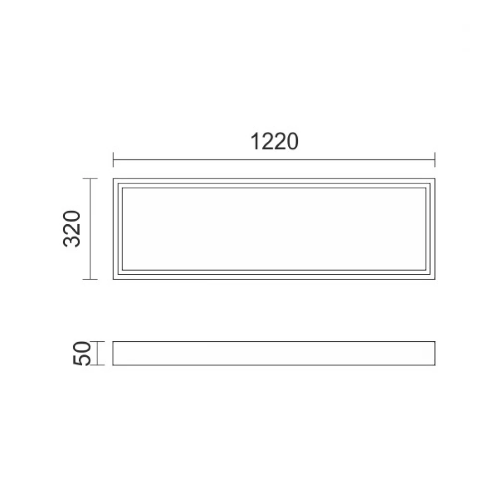 Πλαίσιο τοποθέτησης κάτω από οροφή 1200X300 - Spotlight