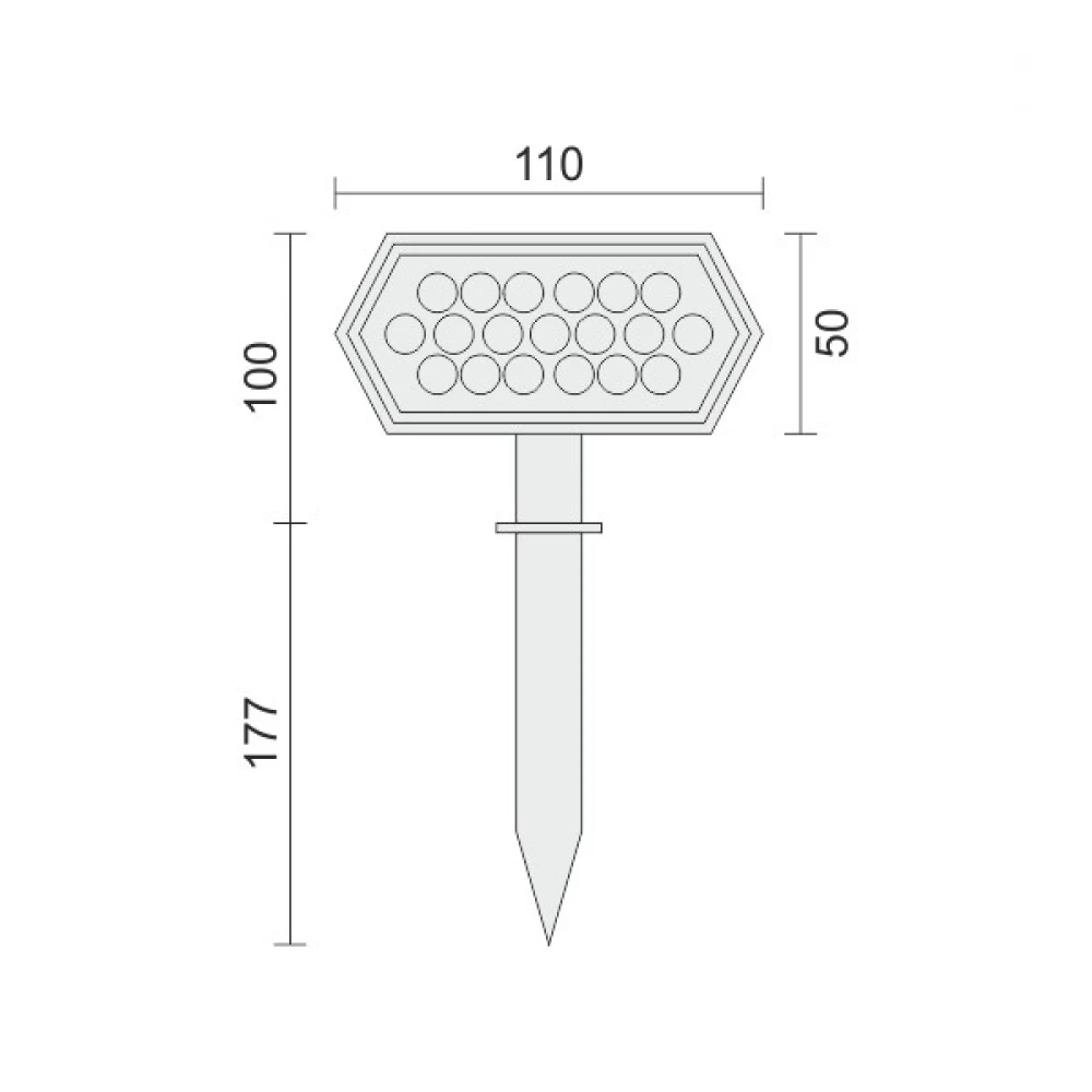 ΗΛΙΑΚΟ ΦΩΤΙΣΤΙΚΟ ΕΔΑΦΟΥΣ LED 4W 6000K SPOTLIGHT