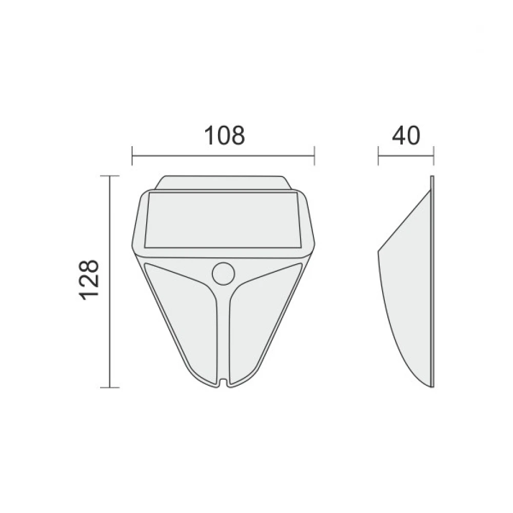 ΗΛΙΑΚΟ ΦΩΤΙΣΤΙΚΟ ΤΟΙΧΟΥ LED ΜΕ ΑΙΣΘΗΤΗΡΑ PIR 2W 3000K Spotlight