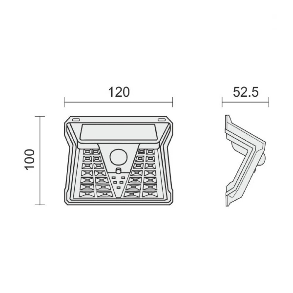 ΗΛΙΑΚΟ ΦΩΤΙΣΤΙΚΟ ΤΟΙΧΟΥ LED ΜΕ ΑΙΣΘΗΤΗΡΑ PIR 2W 6000K Spotlight
