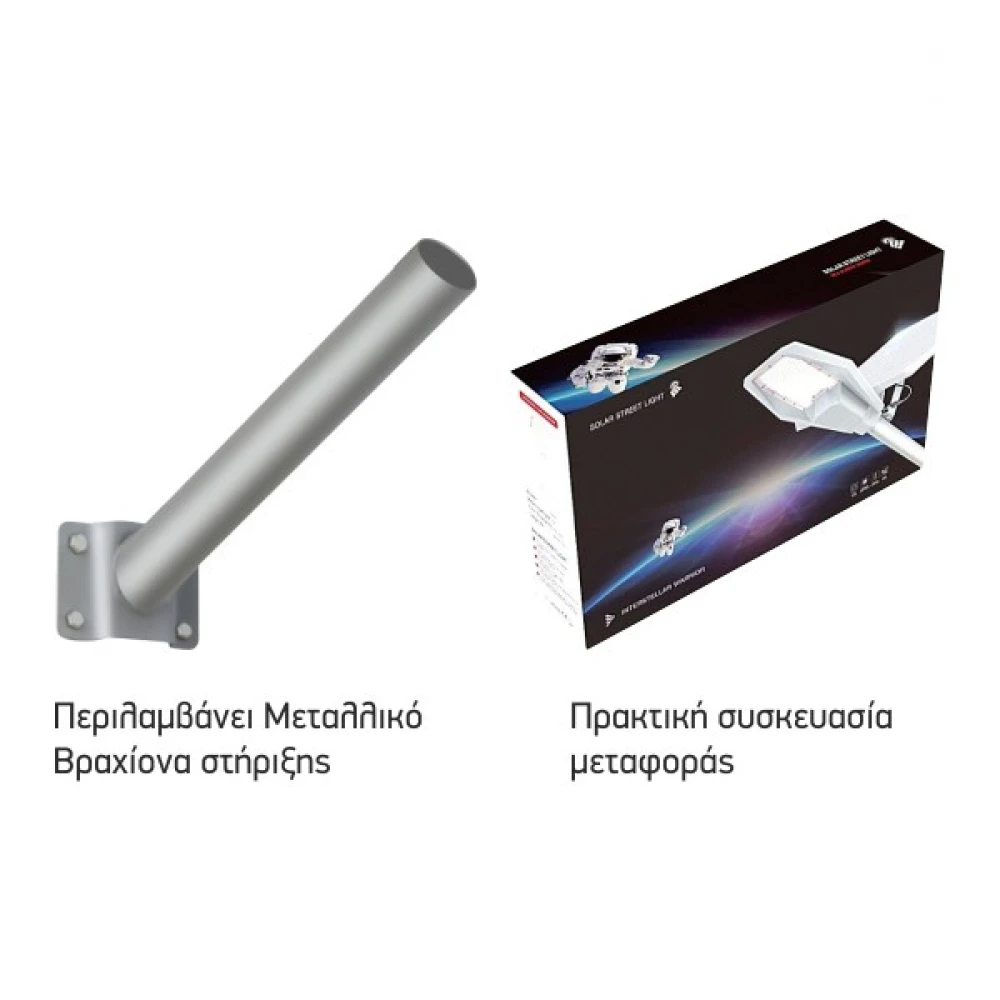 ΗΛΙΑΚΟ ΦΩΤΙΣΤΙΚΟ ΔΡΟΜΟΥ LED ΜΕ ΤΗΛΕΧΕΙΡΙΣΤΗΡΙΟ 100W 6000K Spotlight