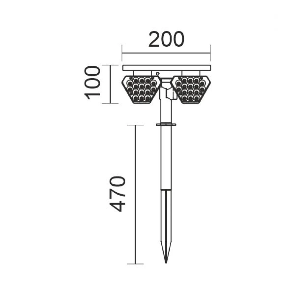 SOLAR ΚΑΡΦΩΤΟ ΔΙΠΛΟ 6W [ 3000K | 4000K | 6000K ] SPOTLIGHT