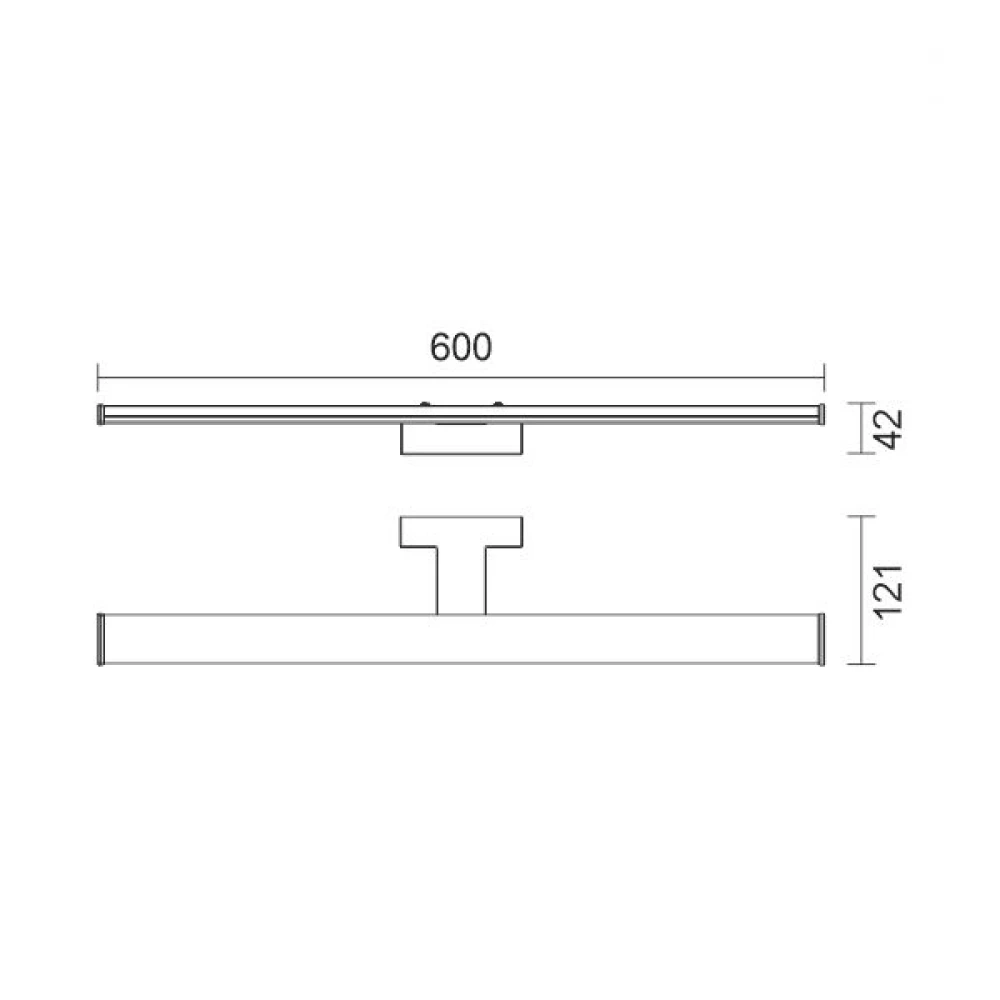 ΛΟΥΤΡΟΥ LED ΘΗΚΗ 12W IP44 ΜΑΥΡΟ Spotlight