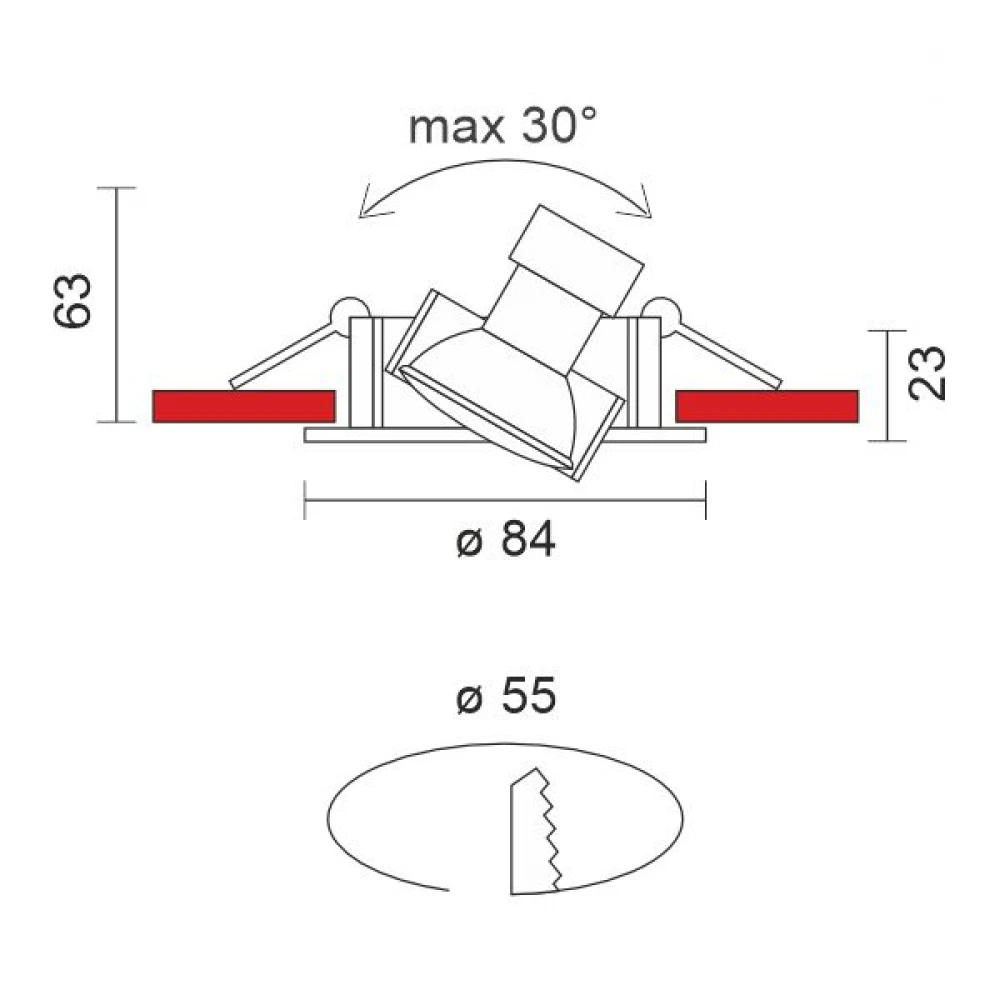 ΧΩΝΕΥΤΟ ΣΠΑΣΤΟ GU10 10W Spotlight