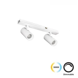 Διπλό Σποτ Track 7W Λευκό Slim Magnetic Viokef
