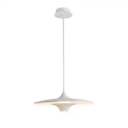 LED Κρεμαστό Φωτιστικό Μονόφωτο Λευκό 19W CRI 93 Rene - Viokef