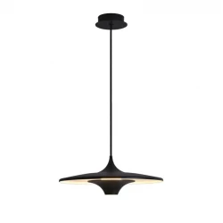 LED Κρεμαστό Φωτιστικό Μονόφωτο Μαύρο 19W CRI 93 Rene - Viokef