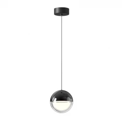 LED Κρεμαστό Μονόφωτο Φωτιστικό Μαύρο 7W CRI 93 Zirea - Viokef