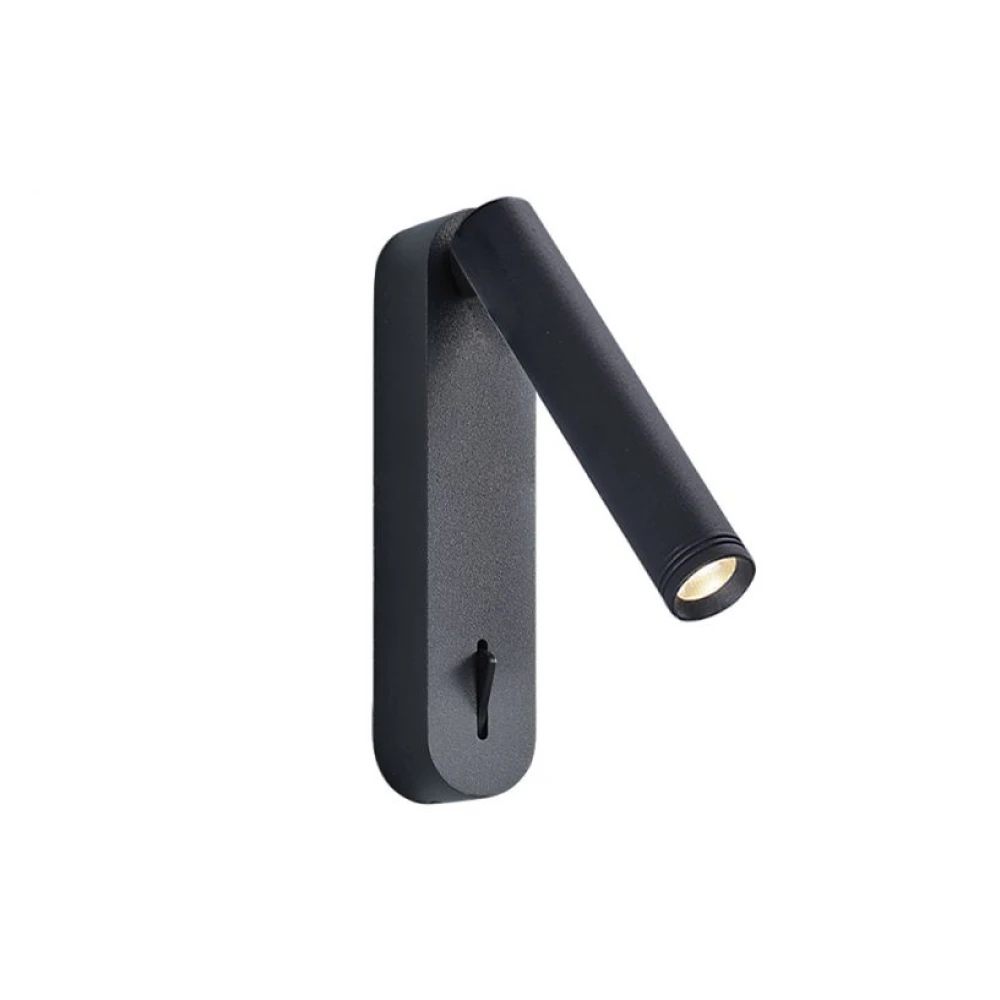 LED  Φωτιστικό Τοίχου Μαύρο 6W Abriel - Viokef