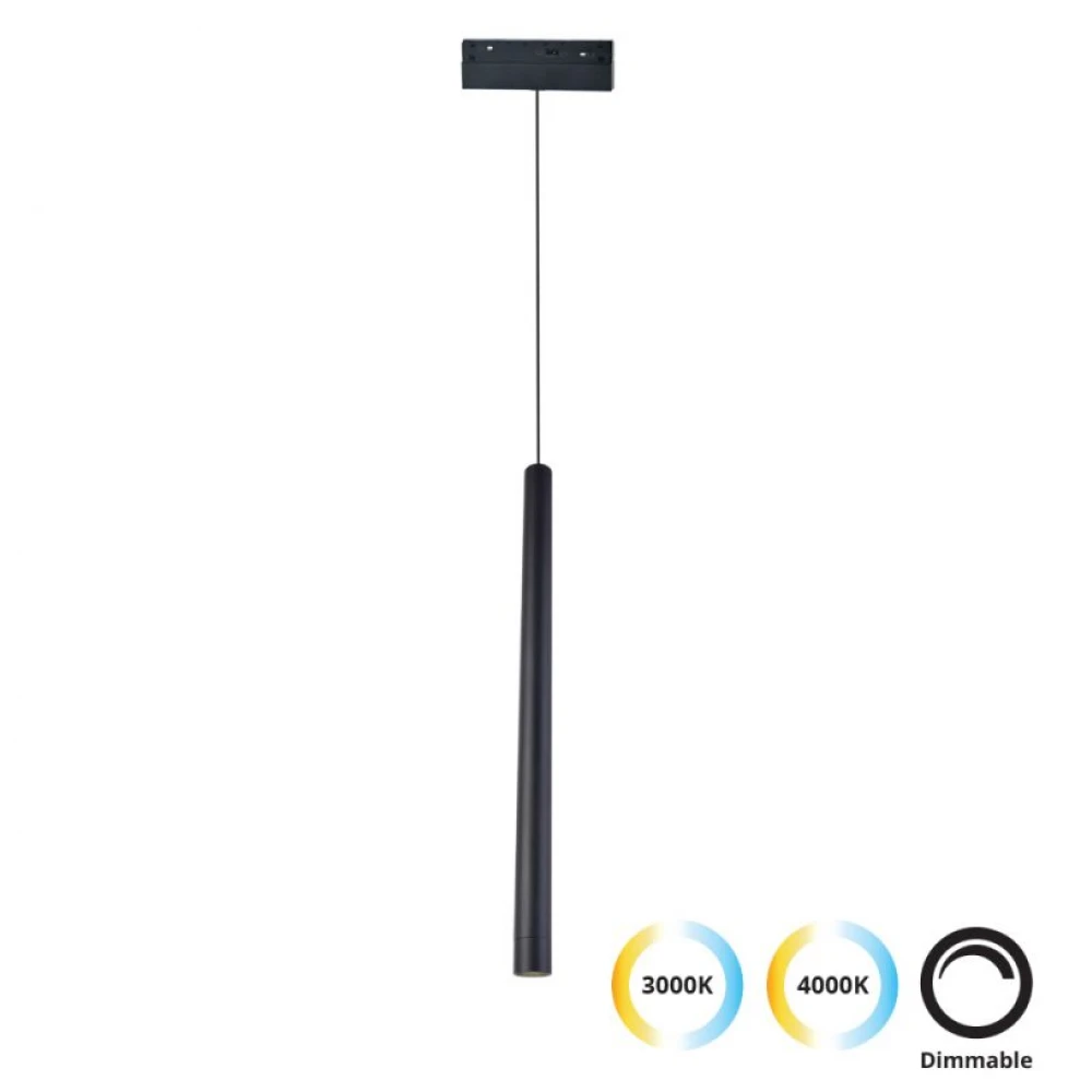 Μονόφωτο Track Μαύρο 7W 2CCT Magnetic Dimmable - Viokef
