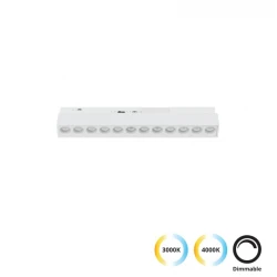 Linear Antiglare Λευκό L:220  2 CCT Magnetic Dimmable - Viokef