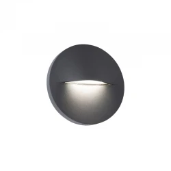 Aπλίκα Aνθρακί Round LED 3W IP65 Vita - Viokef