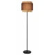 Φωτιστικό Δαπέδου Από Bamboo Και Υφασμάτινο Καπέλο 1xE27 Riviera - Viokef