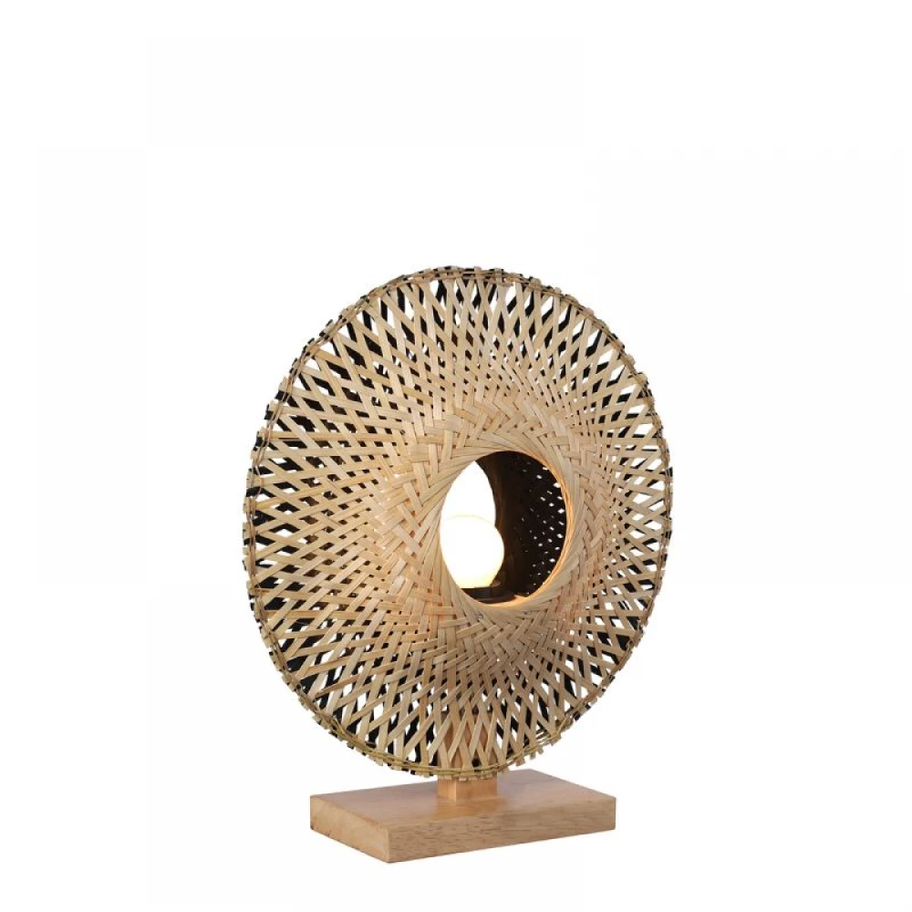 Φωτιστικό Επιτραπέζιο Από Ξύλο και Bamboo 1xE27 Ilanga - Viokef