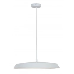 LED Κρεμαστό Φωτιστικό Μονόφωτο Λευκό 22W Flat - Viokef