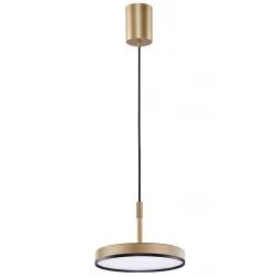 LED Κρεμαστό Φωτιστικό Μονόφωτο Χρυσό 24W CRI 90 Don - Viokef
