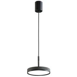 LED Κρεμαστό Φωτιστικό Μονόφωτο Γκρι 24W CRI 90 Don - Viokef
