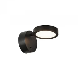 Φωτιστικό Τοίχου Μαύρο LED 6W Eden - Viokef