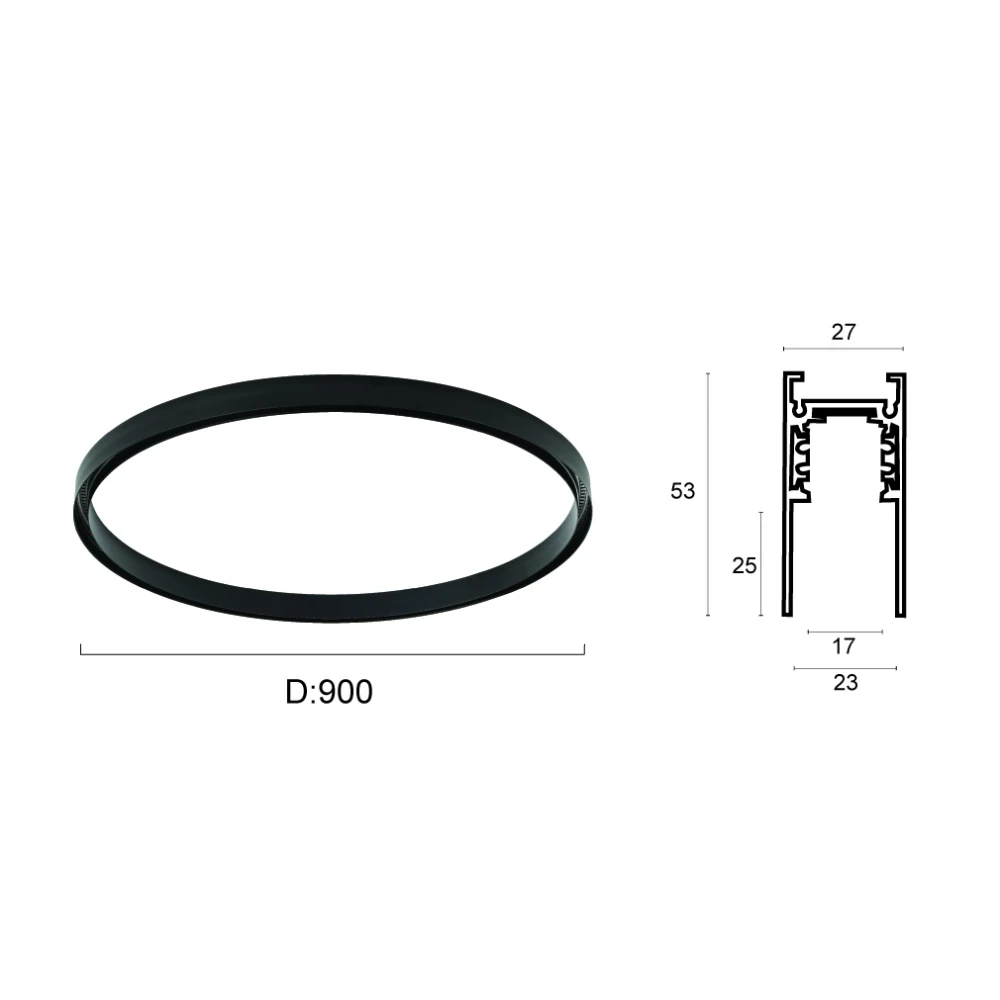 Μαγνητικό Curvy Track Rail D:900 VIOKEF