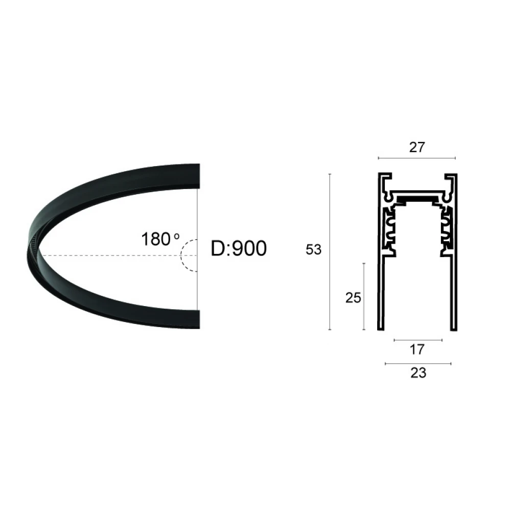 Μαγνητικό Curvy Track Rail Μισός Κύκλος VIOKEF