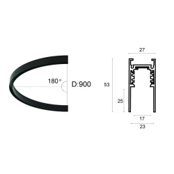 Μαγνητικό Curvy Track Rail Μισός Κύκλος VIOKEF