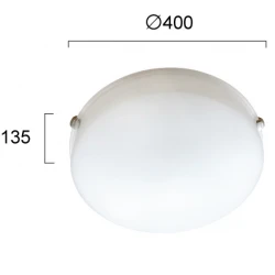 Πλαφονιέρα Στρόγγυλη Από Γυαλί Ε27 Vit VIOKEF