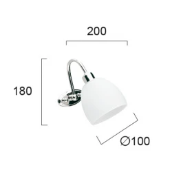 Μοντέρνο Φωτιστικό Μπάνιου E14 Χρώμιο 10x10εκ. Niobe VIOKEF