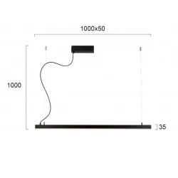 Κρεμαστό Φωτιστικό Στυλ Ράγας Με LED 48W Σε Μαύρο Χρώμα Lynne VIOKEF