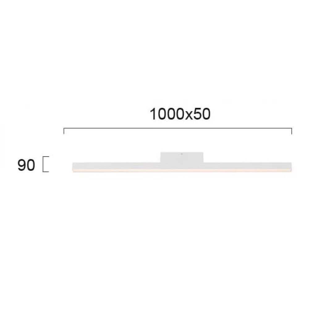 LED Φωτιστικό Οροφής Στυλ Ράγας 48W Σε Άσπρο Χρώμα Lynne VIOKEF
