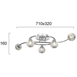 Κρεμαστό Φωτιστικό 5/Φωτο G9 Οροφής Serma
