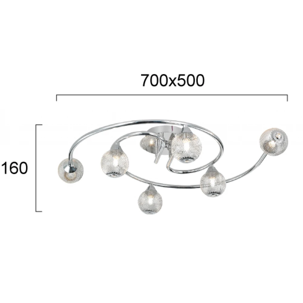 Κρεμαστό Φωτιστικό 6/Φωτο G9 Οροφής Serma