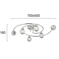 Κρεμαστό Φωτιστικό 6/Φωτο G9 Οροφής Serma