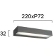 Εξωτερικού Χώρου Απλίκα Αλουμινίου L:220 LED IP54 TECH VIOKEF