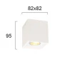 Φωτιστικό Downlight Square Dice GU10 82x82 Σε Λευκό Χρώμα VIOKEF