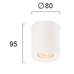 Φωτιστικό Πλαφονιέρα Σποτ Λευκή Στρογγυλή Dice GU10 Σε Λευκό Χρώμα VIOKEF