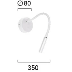 LED Μοντέρνο Φωτιστικό Απλίκα Σε Λευκό Χρώμα 4W Ivor VIOKEF