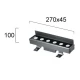 LED Γραμμικό Wall Washer Αλουμινίου Σε Ανθρακί L:270 IP66 Marvel VIOKEF