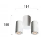 Σποτ Δίφωτο Οροφής Σε Λευκό Χρώμα 2x GU10 Η:150 Nobby VIOKEF