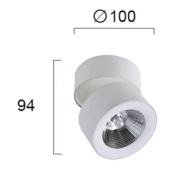 LED Φωτιστικό Σποτ Σε Λευκό, 11W 3000K, Moris VIOKEF