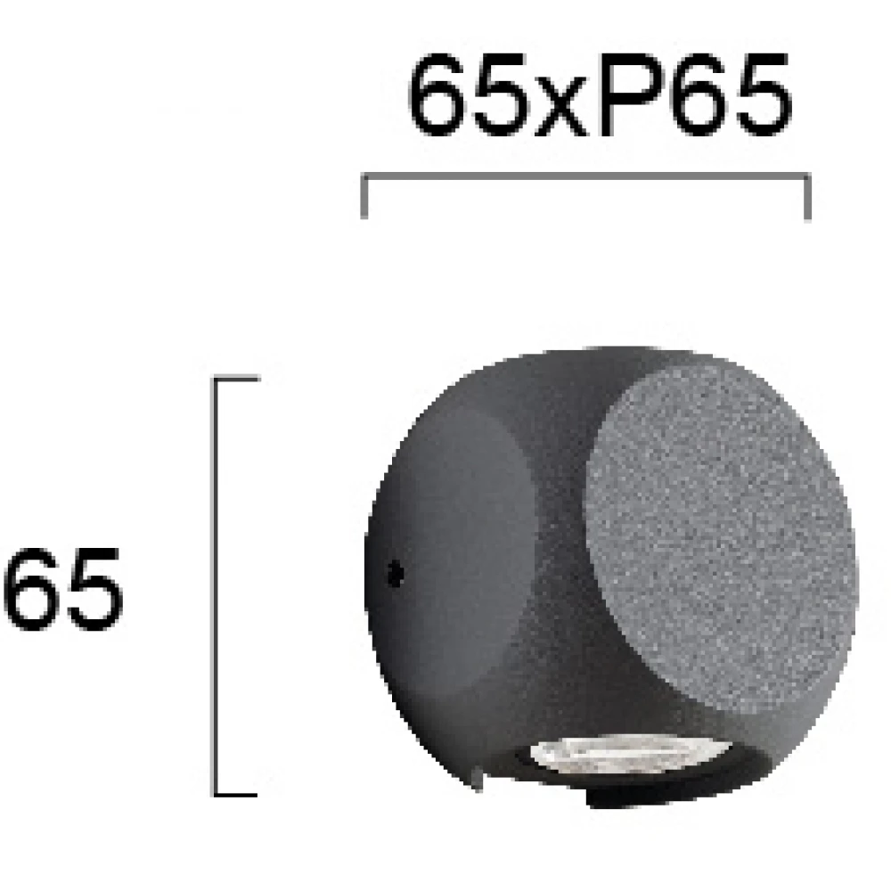 LED Απλίκα Αλουμινίου Σε Ανθρακί 2 x 2W 235Lm 3000K IP54, Ballito VIOKEF