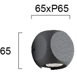 LED Απλίκα Αλουμινίου Σε Ανθρακί 2 x 2W 235Lm 3000K IP54, Ballito VIOKEF