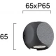 LED Απλίκα Αλουμινίου Σε Ανθρακί 2 x 2W 235Lm 3000K IP54, Ballito VIOKEF