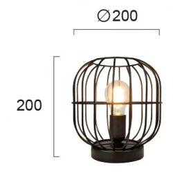 Πορτατίφ Μεταλλικό σε Μαύρο E27 Zenith VIOKEF