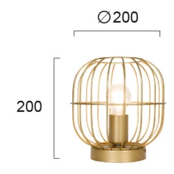 Πορτατίφ Μεταλλικό σε Μαύρο Και Χρυσό Ματ E27 Zenith VIOKEF