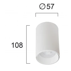 Σποτ Οροφής Σε Λευκό 1xGU10 13Wmax STAGE - Viokef