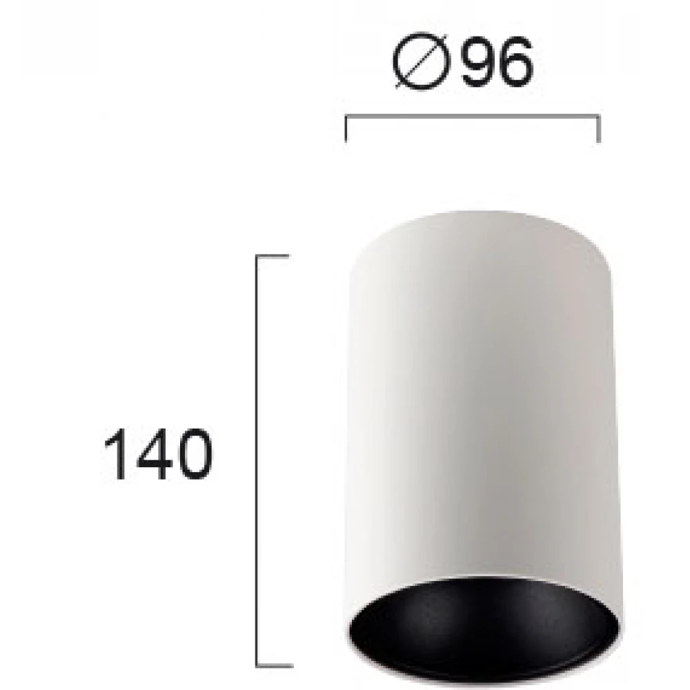 Σποτ Οροφής Σε Λευκό D: 96 X H:140 1xGU10 ROUND JHONNY - Viokef
