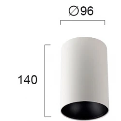 Σποτ Οροφής Σε Λευκό D: 96 X H:140 1xGU10 ROUND JHONNY - Viokef