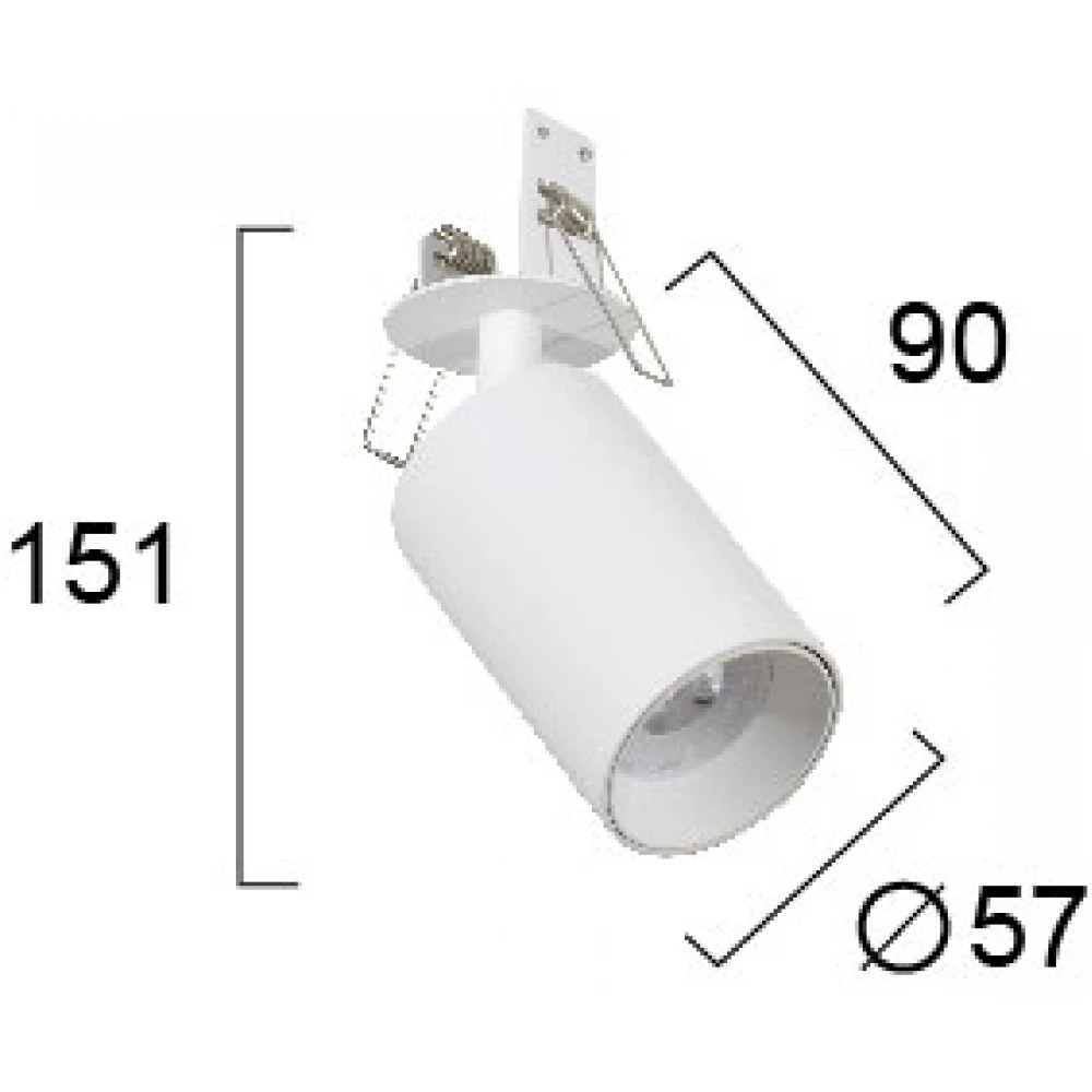 Σποτ Οροφής Χωνευτό Σε Λευκό 1X GU10 13W MAX STAGE VIOKEF